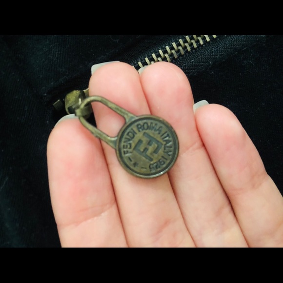 Authentic FENDI Vintage Rare Black Velvet Pants - Picture 3 of 6